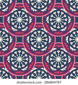 Seamless pattern ethnic style. Vintage decorative texture. Indian, arabic motive.