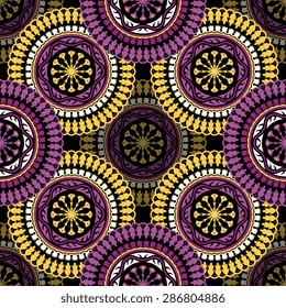 Seamless pattern ethnic style. Vintage decorative texture. Indian, arabic motive.