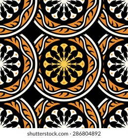 Seamless pattern ethnic style. Vintage decorative texture. Indian, arabic motive.