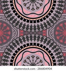Seamless pattern ethnic style. Vintage decorative texture. Indian, arabic motive.