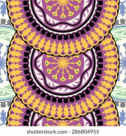 Seamless pattern ethnic style. Vintage decorative texture. Indian, arabic motive.
