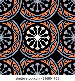 Seamless pattern ethnic style. Vintage decorative texture. Indian, arabic motive.