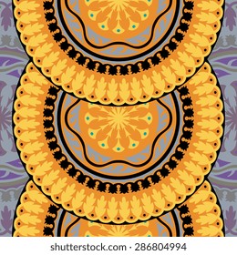 Seamless pattern ethnic style. Vintage decorative texture. Indian, arabic motive.