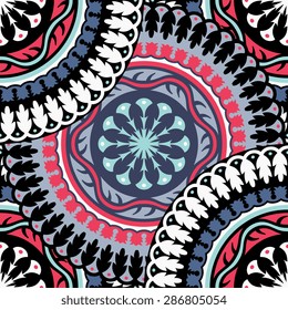 Seamless pattern ethnic style. Vintage decorative texture. Indian, arabic motive.