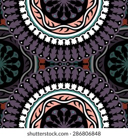 Seamless pattern ethnic style. Vintage decorative texture. Indian, arabic motive.