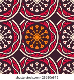 Seamless pattern ethnic style. Vintage decorative texture. Indian, arabic motive.
