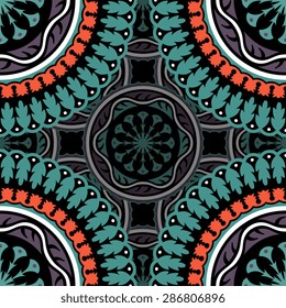 Seamless pattern ethnic style. Vintage decorative texture. Indian, arabic motive.