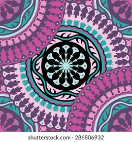 Seamless pattern ethnic style. Vintage decorative texture. Indian, arabic motive.
