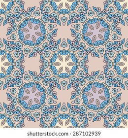 Seamless pattern ethnic style. Vintage decorative texture. Indian, arabic motive.