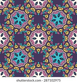 Seamless pattern ethnic style. Vintage decorative texture. Indian, arabic motive.