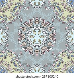 Seamless pattern ethnic style. Vintage decorative texture. Indian, arabic motive.