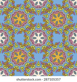 Seamless pattern ethnic style. Vintage decorative texture. Indian, arabic motive.