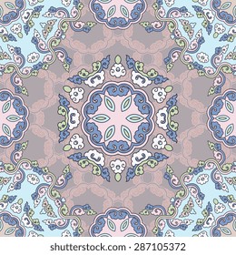 Seamless pattern ethnic style. Vintage decorative texture. Indian, arabic motive.