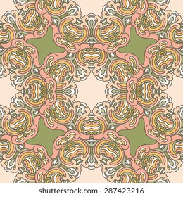 Seamless pattern ethnic style. Vintage decorative texture. Indian, arabic motive.