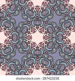 Seamless pattern ethnic style. Vintage decorative texture. Indian, arabic motive.