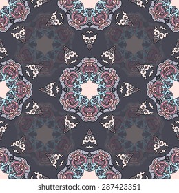 Seamless pattern ethnic style. Vintage decorative texture. Indian, arabic motive.