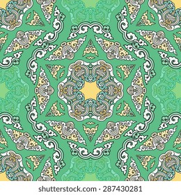 Seamless pattern ethnic style. Vintage decorative texture. Indian, arabic motive.