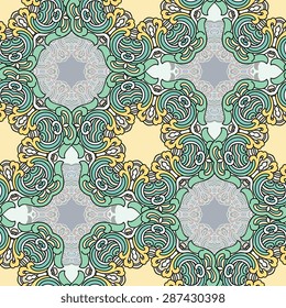 Seamless pattern ethnic style. Vintage decorative texture. Indian, arabic motive.