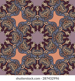 Seamless pattern ethnic style. Vintage decorative texture. Indian, arabic motive.