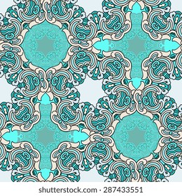 Seamless pattern ethnic style. Vintage decorative texture. Indian, arabic motive.