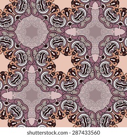 Seamless pattern ethnic style. Vintage decorative texture. Indian, arabic motive.
