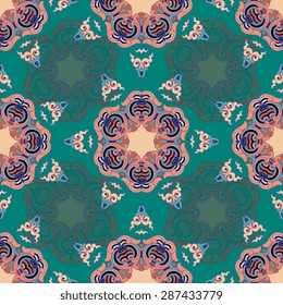Seamless pattern ethnic style. Vintage decorative texture. Indian, arabic motive.