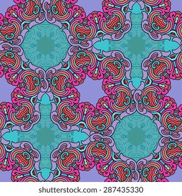Seamless pattern ethnic style. Vintage decorative texture. Indian, arabic motive.