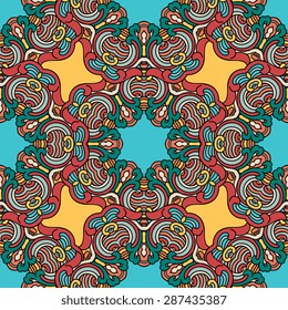 Seamless pattern ethnic style. Vintage decorative texture. Indian, arabic motive.
