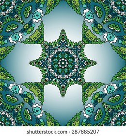 Seamless pattern ethnic style. Vintage decorative texture. Indian, arabic motive.