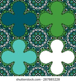 Seamless pattern ethnic style. Vintage decorative texture. Indian, arabic motive.