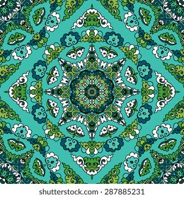 Seamless pattern ethnic style. Vintage decorative texture. Indian, arabic motive.