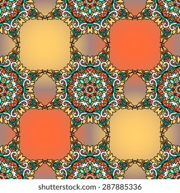 Seamless pattern ethnic style. Vintage decorative texture. Indian, arabic motive.