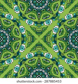 Seamless pattern ethnic style. Vintage decorative texture. Indian, arabic motive.