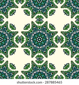 Seamless pattern ethnic style. Vintage decorative texture. Indian, arabic motive.