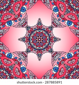 Seamless pattern ethnic style. Vintage decorative texture. Indian, arabic motive.