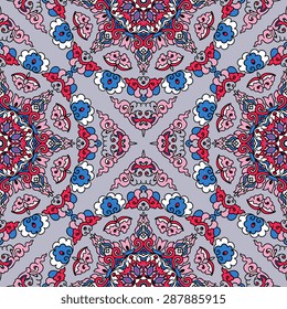 Seamless pattern ethnic style. Vintage decorative texture. Indian, arabic motive.