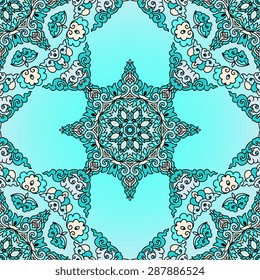 Seamless pattern ethnic style. Vintage decorative texture. Indian, Arabic motive.