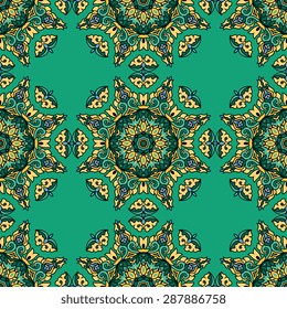 Seamless pattern ethnic style. Vintage decorative texture. Indian, Arabic motive.