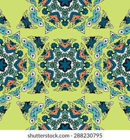 Seamless pattern ethnic style. Vintage decorative texture. Indian, arabic motive.