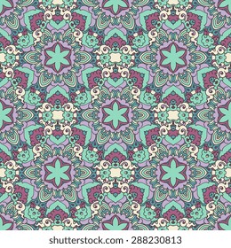 Seamless pattern ethnic style. Vintage decorative texture. Indian, arabic motive.
