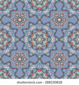Seamless pattern ethnic style. Vintage decorative texture. Indian, arabic motive.