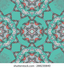 Seamless pattern ethnic style. Vintage decorative texture. Indian, arabic motive.