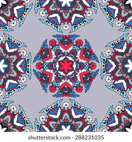 Seamless pattern ethnic style. Vintage decorative texture. Indian, arabic motive.