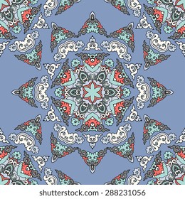 Seamless pattern ethnic style. Vintage decorative texture. Indian, arabic motive.