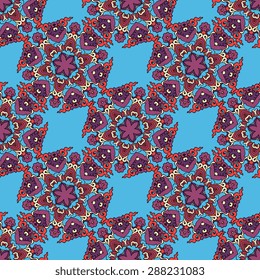 Seamless pattern ethnic style. Vintage decorative texture. Indian, arabic motive.