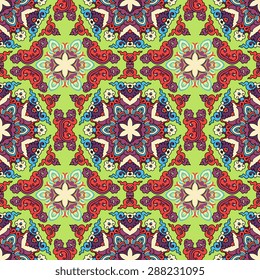 Seamless pattern ethnic style. Vintage decorative texture. Indian, arabic motive.