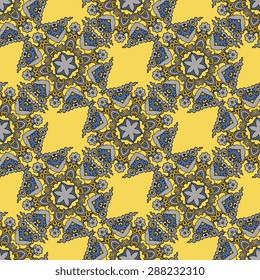 Seamless pattern ethnic style. Vintage decorative texture. Indian, arabic motive.