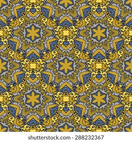 Seamless pattern ethnic style. Vintage decorative texture. Indian, arabic motive.