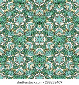 Seamless pattern ethnic style. Vintage decorative texture. Indian, arabic motive.