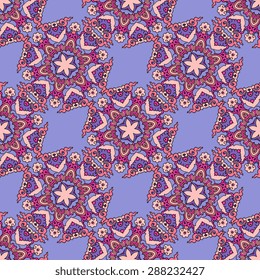 Seamless pattern ethnic style. Vintage decorative texture. Indian, arabic motive.